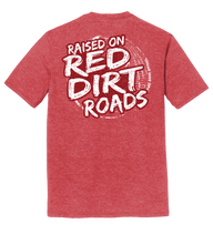 Load image into Gallery viewer, Raised on Red Dirt Roads Red Heather Tee