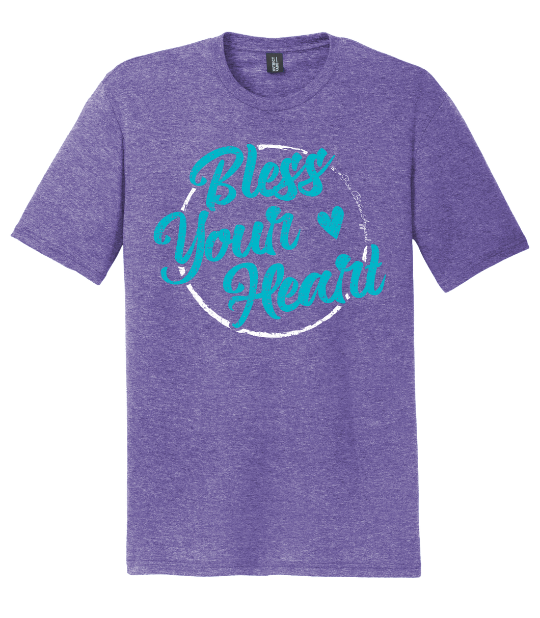 Bless Your Heart Purple Heather Tee
